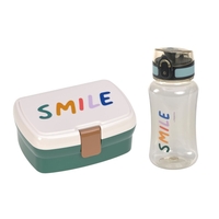 Lässig Lunch Set Little Gang Smile milky / ocean green