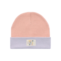Lässig Mütze GOTS Beanie 52/56 peach/pastel lilac