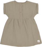 Lässig Mull Kleid GOTS 74/80 olive