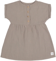 Lässig Mull Kleid GOTS 74/80 taupe