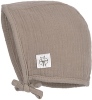 Lässig Mull Mütze GOTS 62/68 taupe