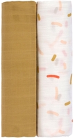 Lässig Mulltücher 2er Pack 120x120cm Little Mateys spicy orange