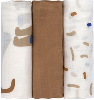 Lässig Mulltücher 3er Pack 80x80cm Little Mateys royal blue