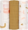 Lässig Mulltücher 3er Pack 80x80cm Little Mateys spicy orange