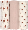 Lässig Mulltücher Little Forest powder pink 3er Pack 85x85cm