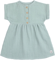 Lässig Musselin Kleid GOTS silver grey Gr. 62/68