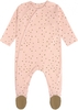 Lässig Pyjama GOTS mit Fuß 50/56 Dots powder pink
