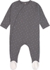 Lässig Pyjama GOTS mit Fuß 50/56 Spots anthracite