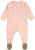 Lässig Pyjama GOTS mit Fuß 62/68 Dots powder pink