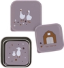 Lässig Snackbox Stainless Steel Tiny Farmer lilac 3er Set