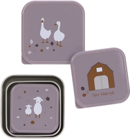 Lässig Snackbox Stainless Steel Tiny Farmer lilac 3er Set