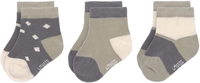 Lässig Socken GOTS 3er Pack 0-4 Monate anthracite/olive