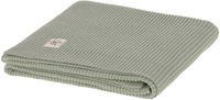 Lässig Strickdecke GOTS Waffeloptik light mint