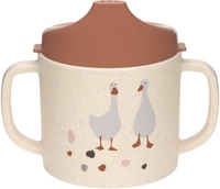 Lässig Trinklernbecher PP und Zellulose Tiny Farmer Schaf/Gans