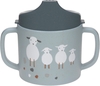 Lässig Trinklernbecher PP und Zellulose Tiny Farmer Schaf/Gans blau