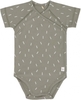 Lässig Wickelbody Kurzarm GOTS 62/68 Speckles olive