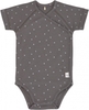 Lässig Wickelbody Kurzarm GOTS 62/68 Spots anthracite