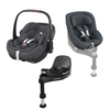 Maxi-Cosi 3-in-1 Family Bundle - Pearl 360 Pro Kindersitz + Pebble 360 Pro Babyschale + Family Fix 360 Pro Basisstation - Graphite
