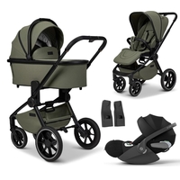 Moon Resea+ Kinderwagen Set 3 in 1 - Moss inkl. Cybex Cloud T i-Size Sepia Black