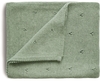 Mushie gestrickte Baby Decke Pointelle Sage Melange