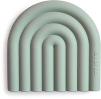 Mushie Silikon Beißspielzeug Rainbow Cambridge Blue