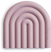 Mushie Silikon Beißspielzeug Rainbow Mauve