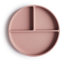 Mushie Silikon Menüteller mit Saugring blush