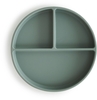 Mushie Silikon Menüteller mit Saugring Cambridge Blue
