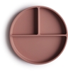 Mushie Silikon Menüteller mit Saugring cloud mauve