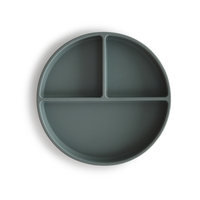 Mushie Silikon Menüteller mit Saugring,  Dried Thyme