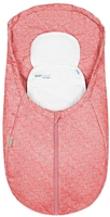 Odenwälder Babycool Coolmax Sommer Fußsäckchen white leaves cranberry