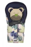 Odenwälder Fußsack Mucki L Fashion Tropical Leaves Koll. 19/20 powder-green