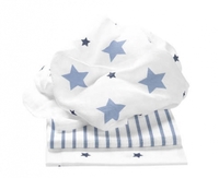 Odenwälder Mullwindeln stars and stripes ice blue