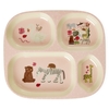 Rice Kinderteller mit 4er Einteilung Wildlife / Pink