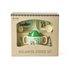 Rice Melamin Baby-Geschirrset Geschenkbox - Mint - Wildlife Print