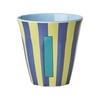 Rice Melamin Becher Buchstabe I / Streifen / Blau 250ml