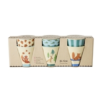Rice Melamin Becher Happy Forest / Blue - 6er Pack