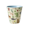 Rice Melamin Becher Sweet Jungle / Dusty Blue 160ml