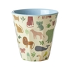 Rice Melamin Becher Sweet Jungle / Dusty Blue 250ml