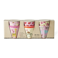 Rice Melamin Becher Wildlife / Pink - 6er Pack