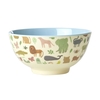 Rice Melamin Schüssel Sweet Jungle / Dusty Blue 700ml