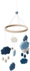 Sebra Filz-Babymobile Wolken denim blue (sebra)