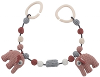Sebra Häkel-Kinderwagenkette Fanto der Elefant blossom pink (sebra)