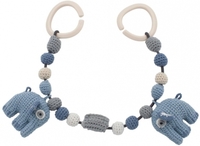 Sebra Häkel-Kinderwagenkette Fanto der Elefant powder blue (sebra)