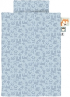 Sebra Jersey-Bettwäsche Junior Germany 100x135cm Forest powder blue (sebra)