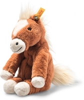 Steiff 075865 Gola Schlenkerpferd 27cm rotbraun