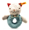 Steiff 241116 Blossom Katze Greifring 12 grau/petrol