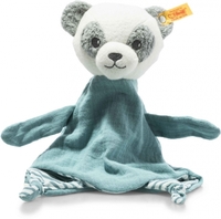 Steiff 242366 Schmusetuch Paco Panda 30cm grau GOTS