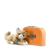 Steiff Lucy Katze mit Koffer 18 braun gefleckt