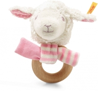 Steiff Rassel Lamm Liena 12cm weiß/rosa